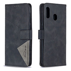 Funda de Cuero Cartera con Soporte Carcasa B08F para Samsung Galaxy M10S Negro