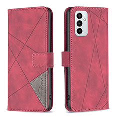 Funda de Cuero Cartera con Soporte Carcasa B08F para Samsung Galaxy M23 5G Rojo