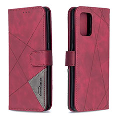 Funda de Cuero Cartera con Soporte Carcasa B08F para Samsung Galaxy M80S Rojo