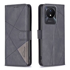 Funda de Cuero Cartera con Soporte Carcasa B08F para Vivo Y11 (2023) Negro