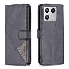 Funda de Cuero Cartera con Soporte Carcasa B08F para Xiaomi Mi 13 5G Negro