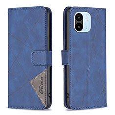 Funda de Cuero Cartera con Soporte Carcasa B08F para Xiaomi Poco C50 Azul