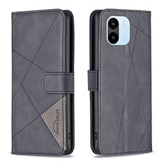 Funda de Cuero Cartera con Soporte Carcasa B08F para Xiaomi Poco C51 Negro