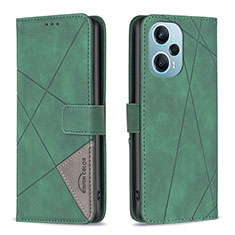 Funda de Cuero Cartera con Soporte Carcasa B08F para Xiaomi Poco F5 5G Verde