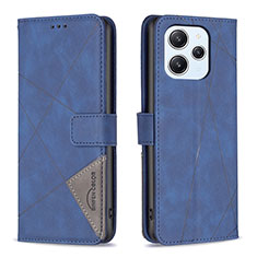 Funda de Cuero Cartera con Soporte Carcasa B08F para Xiaomi Redmi 12 4G Azul