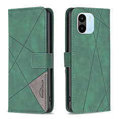 Funda de Cuero Cartera con Soporte Carcasa B08F para Xiaomi Redmi A1 Verde