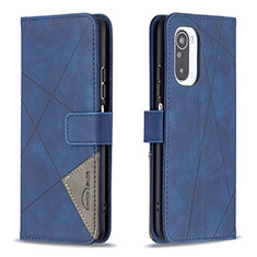 Funda de Cuero Cartera con Soporte Carcasa B08F para Xiaomi Redmi K40 5G Azul