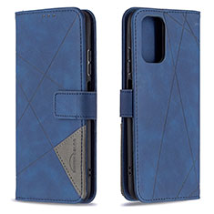 Funda de Cuero Cartera con Soporte Carcasa B08F para Xiaomi Redmi Note 10 4G Azul