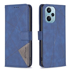 Funda de Cuero Cartera con Soporte Carcasa B08F para Xiaomi Redmi Note 12 Turbo 5G Azul