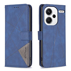 Funda de Cuero Cartera con Soporte Carcasa B08F para Xiaomi Redmi Note 13 Pro+ Plus 5G Azul