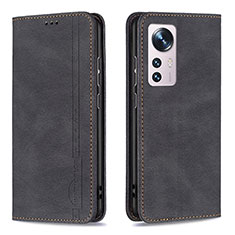 Funda de Cuero Cartera con Soporte Carcasa B09F para Xiaomi Mi 12S 5G Negro