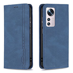 Funda de Cuero Cartera con Soporte Carcasa B09F para Xiaomi Mi 12S Pro 5G Azul