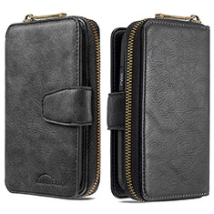 Funda de Cuero Cartera con Soporte Carcasa B10F para Samsung Galaxy A30S Negro