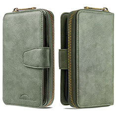 Funda de Cuero Cartera con Soporte Carcasa B10F para Samsung Galaxy M40S Verde