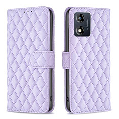 Funda de Cuero Cartera con Soporte Carcasa B11F para Motorola Moto E13 Morado