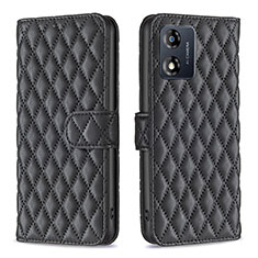 Funda de Cuero Cartera con Soporte Carcasa B11F para Motorola Moto E13 Negro