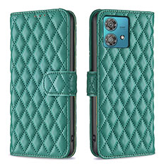 Funda de Cuero Cartera con Soporte Carcasa B11F para Motorola Moto Edge 40 Neo 5G Verde