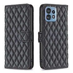 Funda de Cuero Cartera con Soporte Carcasa B11F para Motorola Moto Edge Plus (2023) 5G Negro