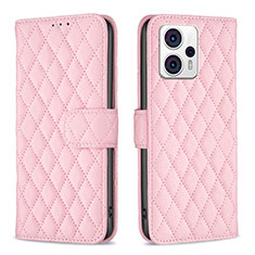 Funda de Cuero Cartera con Soporte Carcasa B11F para Motorola Moto G13 Oro Rosa