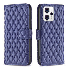 Funda de Cuero Cartera con Soporte Carcasa B11F para Motorola Moto G23 Azul