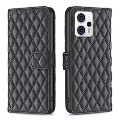 Funda de Cuero Cartera con Soporte Carcasa B11F para Motorola Moto G23 Negro