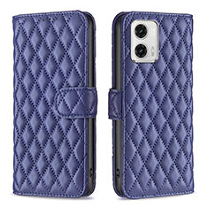 Funda de Cuero Cartera con Soporte Carcasa B11F para Motorola Moto G73 5G Azul