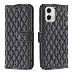 Funda de Cuero Cartera con Soporte Carcasa B11F para Motorola Moto G73 5G Negro