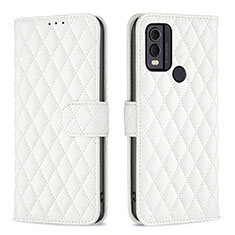 Funda de Cuero Cartera con Soporte Carcasa B11F para Nokia C22 Blanco