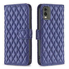 Funda de Cuero Cartera con Soporte Carcasa B11F para Nokia C32 Azul