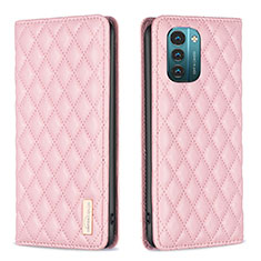 Funda de Cuero Cartera con Soporte Carcasa B11F para Nokia G11 Oro Rosa