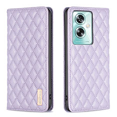 Funda de Cuero Cartera con Soporte Carcasa B11F para Oppo A2 5G Morado