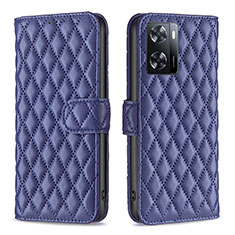 Funda de Cuero Cartera con Soporte Carcasa B11F para Oppo A57 4G Azul