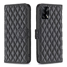 Funda de Cuero Cartera con Soporte Carcasa B11F para Oppo A74 4G Negro