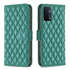 Funda de Cuero Cartera con Soporte Carcasa B11F para Oppo A74 5G Verde