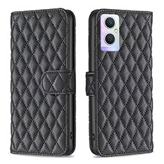 Funda de Cuero Cartera con Soporte Carcasa B11F para Oppo A96 5G Negro