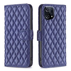 Funda de Cuero Cartera con Soporte Carcasa B11F para Oppo Find X5 5G Azul