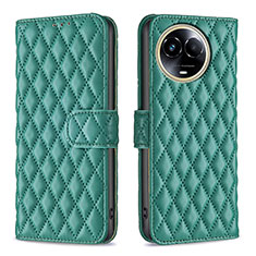 Funda de Cuero Cartera con Soporte Carcasa B11F para Realme 11 5G Verde