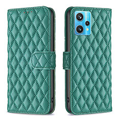 Funda de Cuero Cartera con Soporte Carcasa B11F para Realme 9 4G Verde