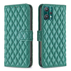 Funda de Cuero Cartera con Soporte Carcasa B11F para Realme 9 5G Verde