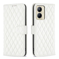 Funda de Cuero Cartera con Soporte Carcasa B11F para Realme C33 (2023) Blanco