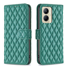 Funda de Cuero Cartera con Soporte Carcasa B11F para Realme C33 (2023) Verde