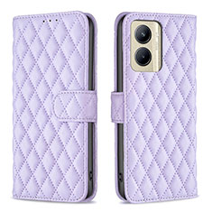 Funda de Cuero Cartera con Soporte Carcasa B11F para Realme C33 Morado