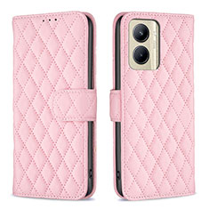 Funda de Cuero Cartera con Soporte Carcasa B11F para Realme C33 Oro Rosa