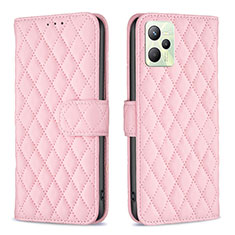 Funda de Cuero Cartera con Soporte Carcasa B11F para Realme C35 Oro Rosa