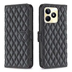 Funda de Cuero Cartera con Soporte Carcasa B11F para Realme C51 Negro