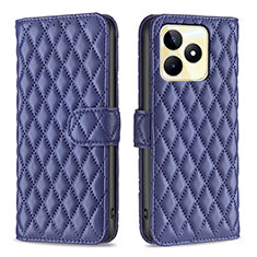 Funda de Cuero Cartera con Soporte Carcasa B11F para Realme C67 Azul