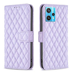 Funda de Cuero Cartera con Soporte Carcasa B11F para Realme Narzo 50 Pro 5G Morado