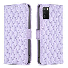 Funda de Cuero Cartera con Soporte Carcasa B11F para Samsung Galaxy A02s Morado