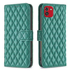 Funda de Cuero Cartera con Soporte Carcasa B11F para Samsung Galaxy A03 Verde