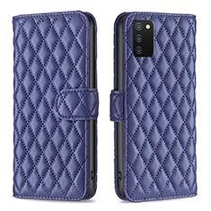 Funda de Cuero Cartera con Soporte Carcasa B11F para Samsung Galaxy A03s Azul